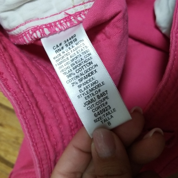 Juicy Couture hot pink cropped low rise pants sz 8 - Picture 5 of 6